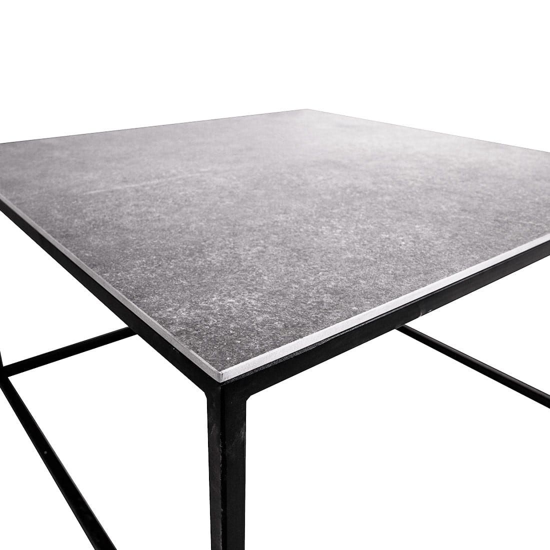 GRADEL Frame Marko 1 Loungetisch 70x70cm Eisen/Keramik