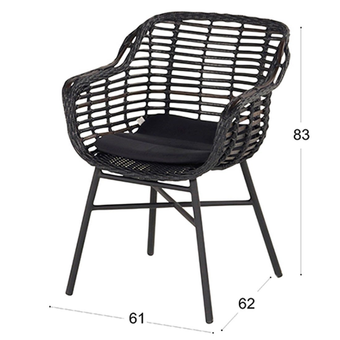 Hartman Cecilia Gartenmöbel-Set 7-tlg. Tisch 200x100cm