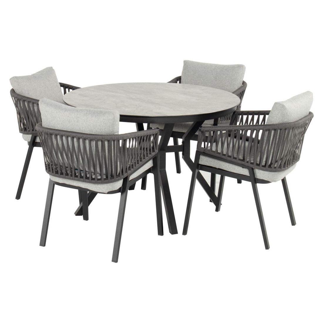 Hartman Daphne Gartenmöbel-Set M (4 Plätze) Tisch Ø110cm