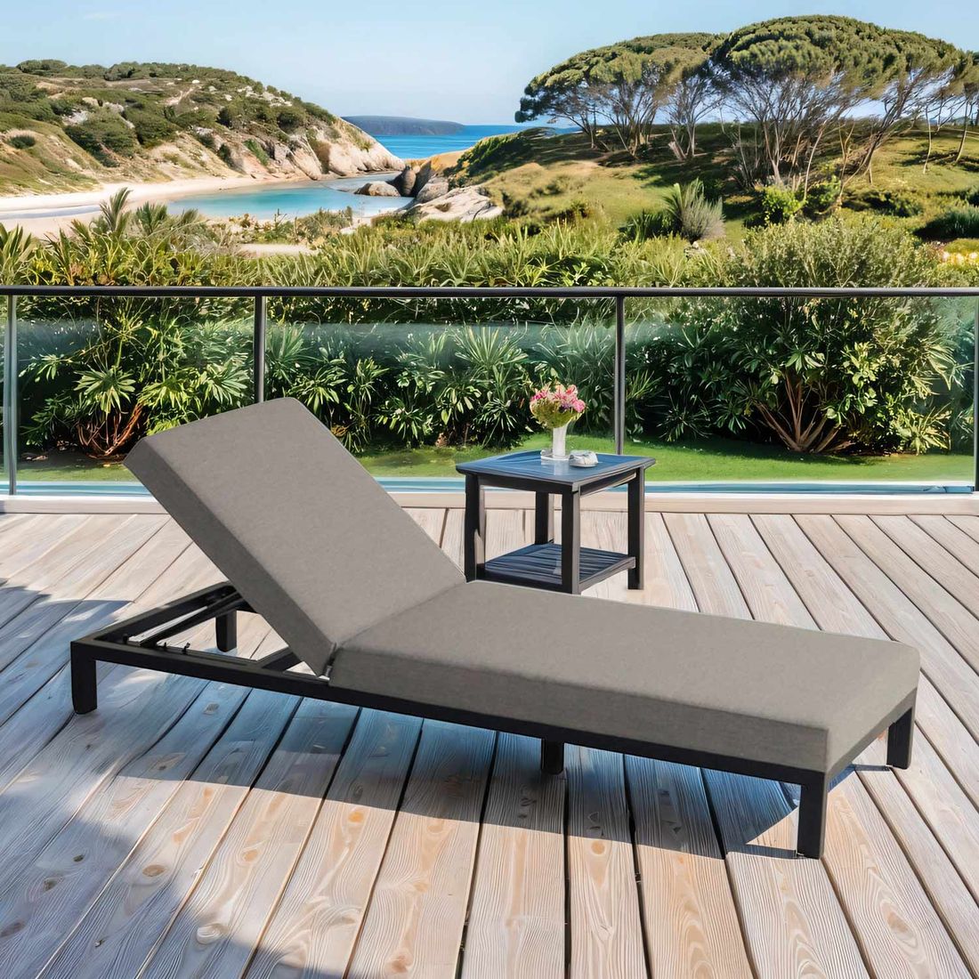 Hartman Eva Gartensofa verstellbar Aluminium/Sunbrella