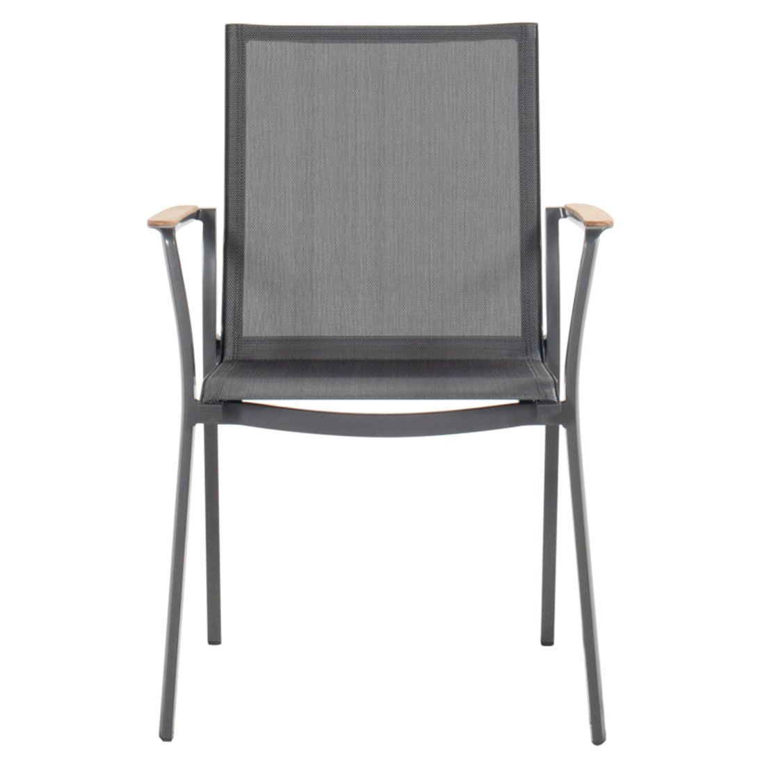 Hartman Lea Stapelsessel Aluminium/Textilene/Teak