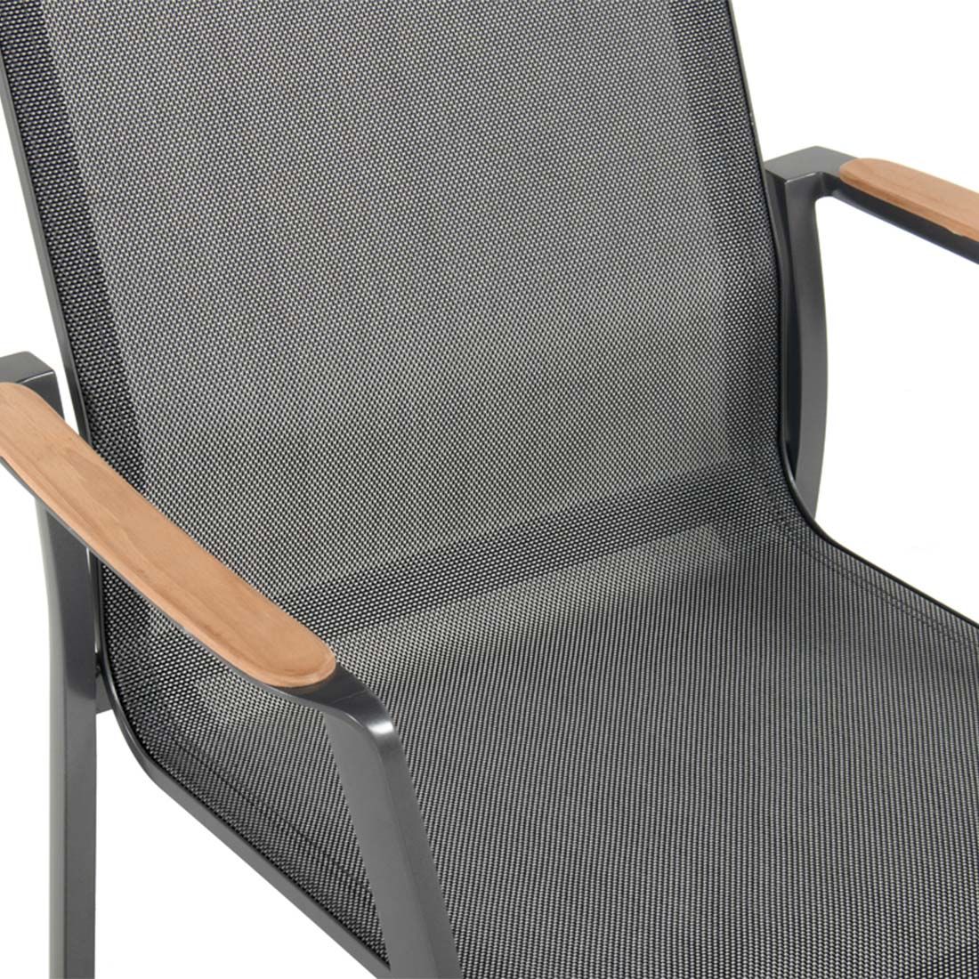 Hartman Lea Stapelsessel Aluminium/Textilene/Teak
