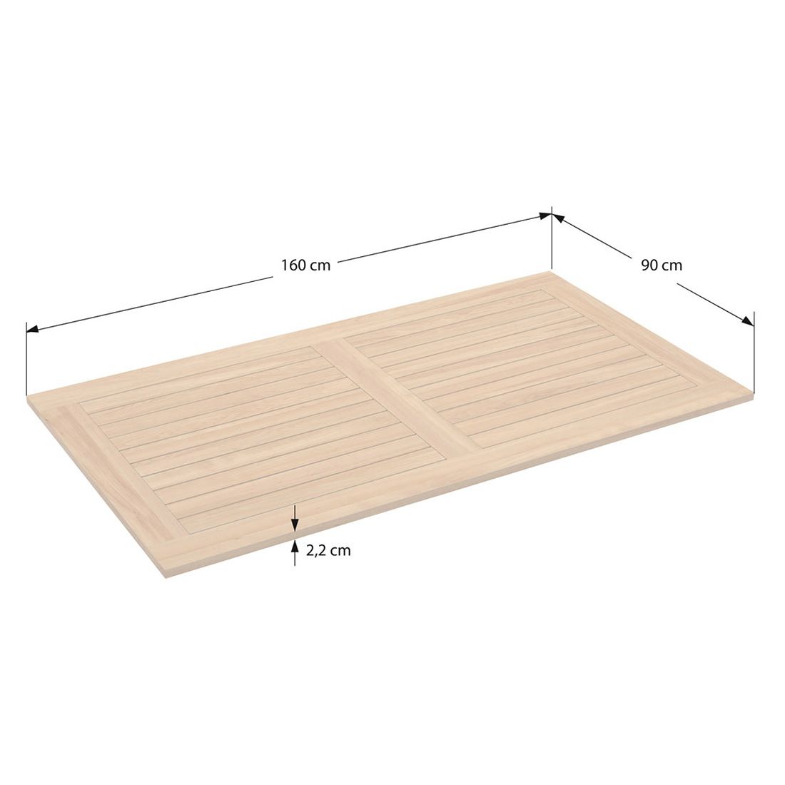 Hartman Raffaelo Gartenmöbelset 5-tlg. Tisch 160x90cm Alu/Teak