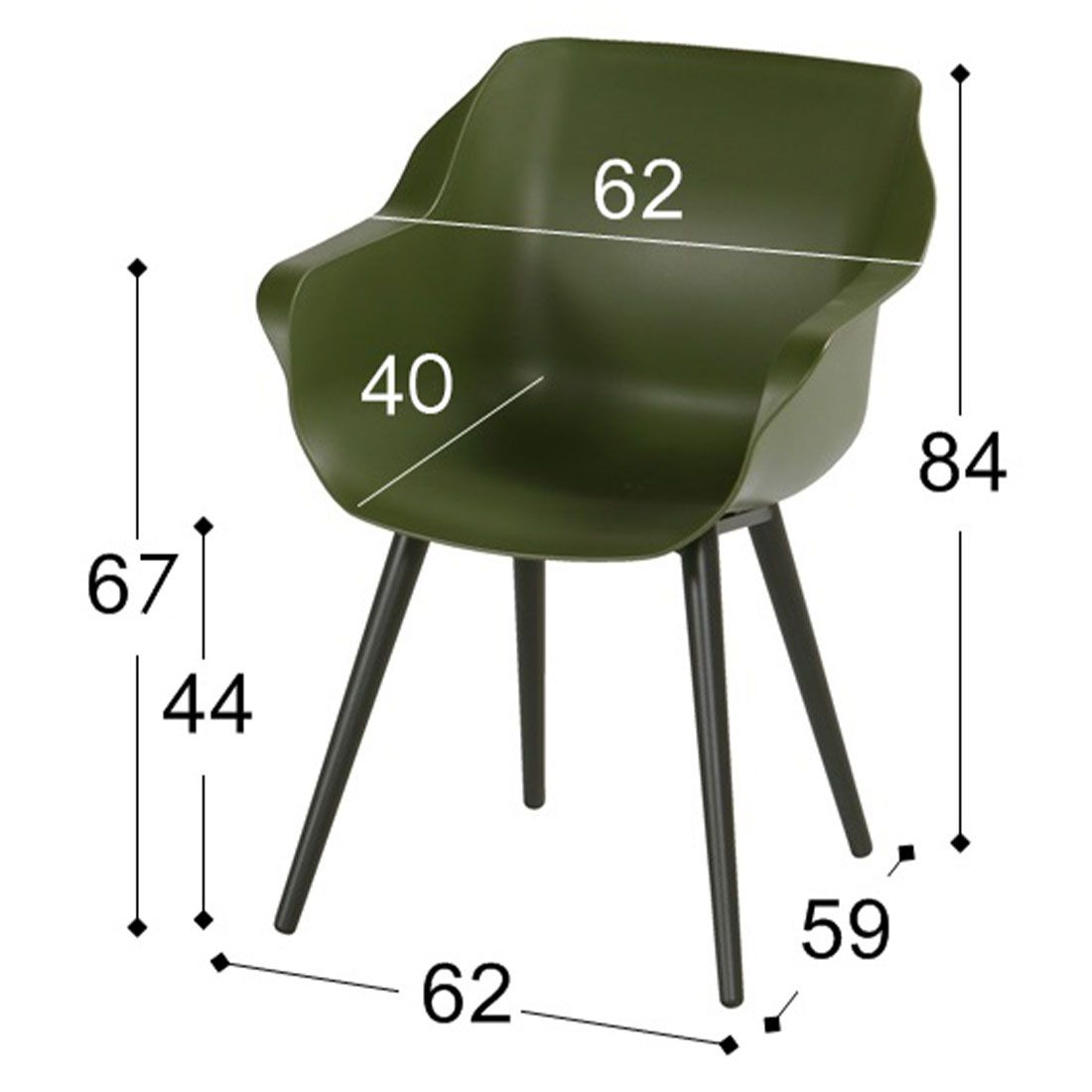 Hartman Sophie Studio Gartensessel Aluminium/Kunststoff