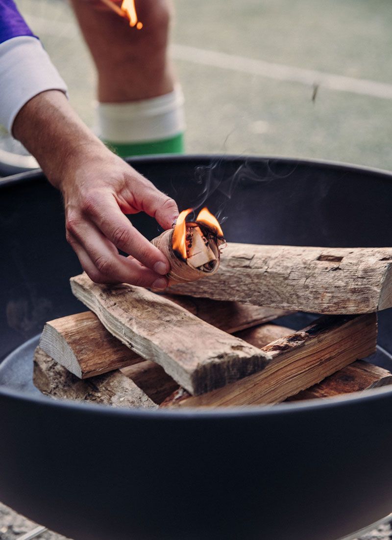 höfats BOWL 57 Feuerschale mit Sternfuß Edelstahl/Stahl