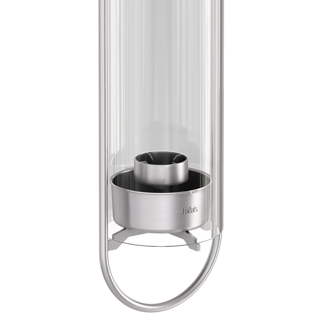höfats Oval Candle 55 Kerzenhalter Edelstahl/Glas