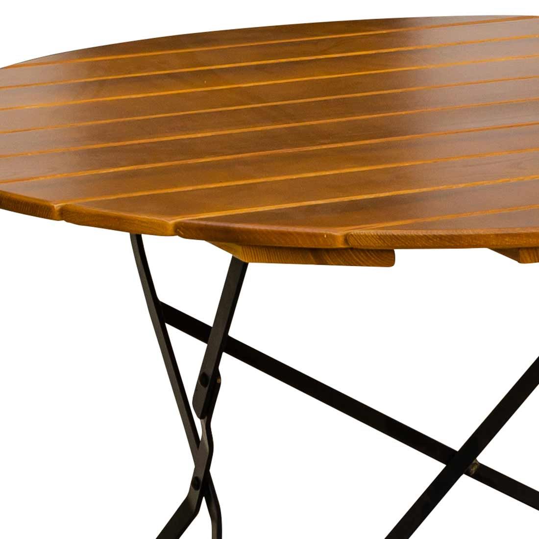 Karasek Bregenz Biergarten-Klapptisch Ø114cm Stahl/Esche