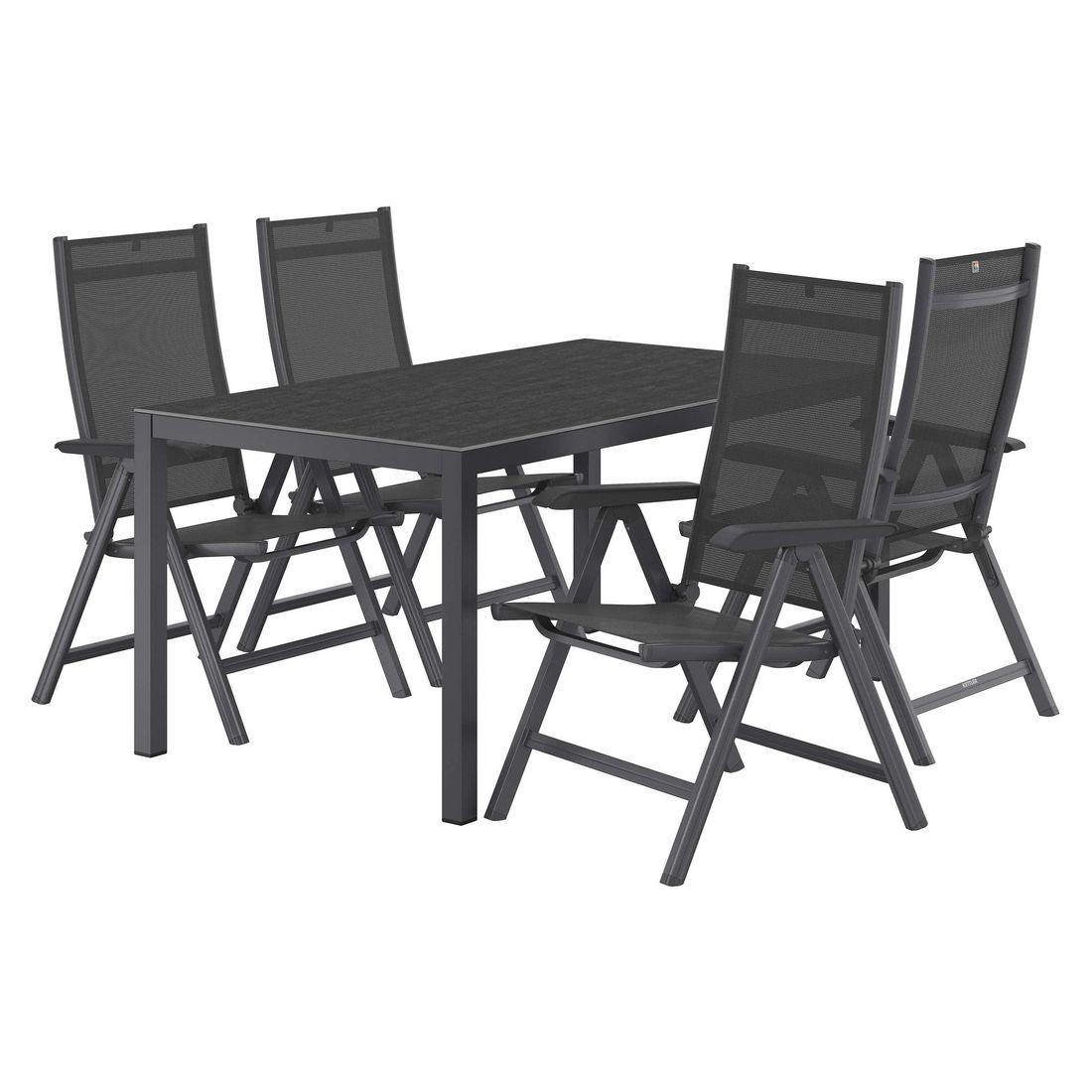 Kettler Basic Plus Gartenmöbel-Set M (4 Plätze) Tisch 160x90cm