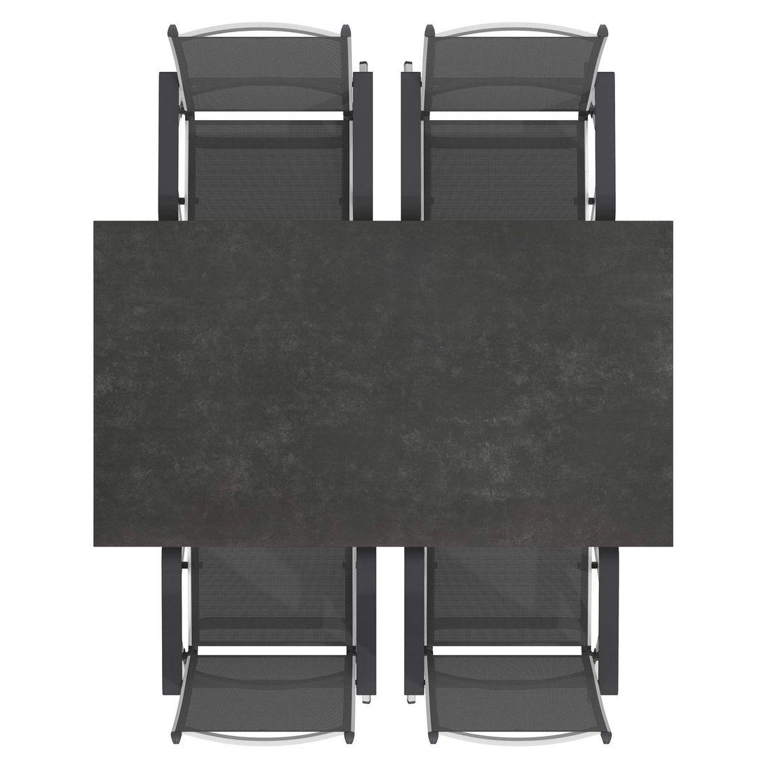 Kettler Basic Plus Gartenmöbel-Set M verstellbar (4 Plätze) Tisch 160x90cm