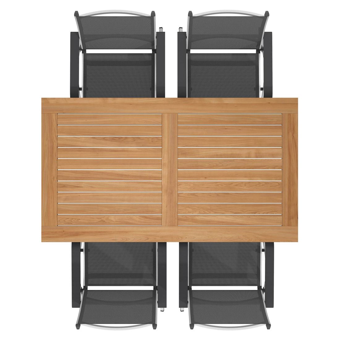 Kettler Basic Plus Gartenmöbel-Set M verstellbar (4 Plätze) Tisch 160x90cm