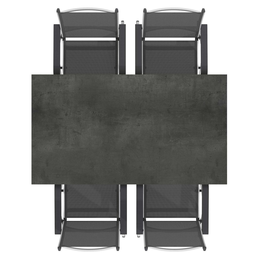 Kettler Basic Plus Gartenmöbel-Set M verstellbar (4 Plätze) Tisch 160x90cm