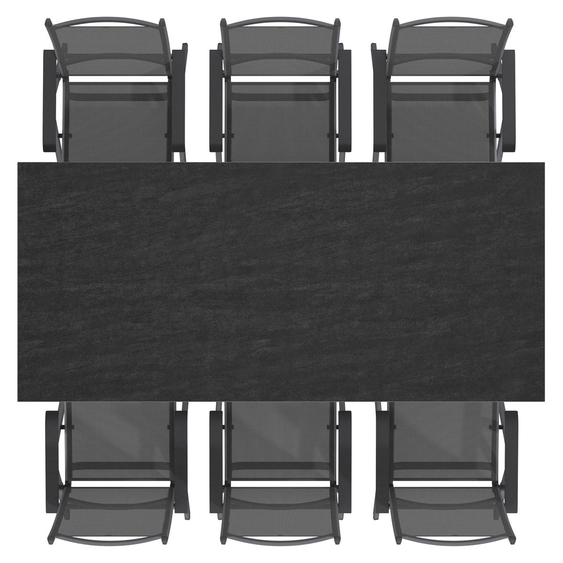 Kettler Basic Plus Gartenmöbel-Set L verstellbar (6 Plätze) Tisch 220x100cm