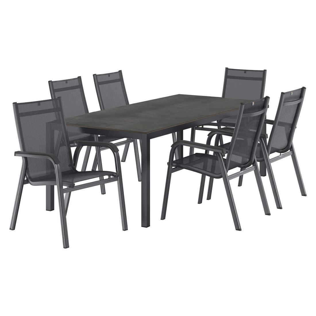 Kettler Basic Plus Gartenmöbel-Set L (6 Plätze) Tisch 220x100cm