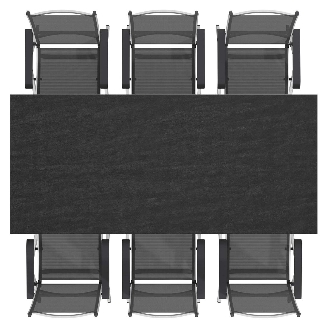 Kettler Basic Plus Gartenmöbel-Set L verstellbar (6 Plätze) Tisch 220x100cm