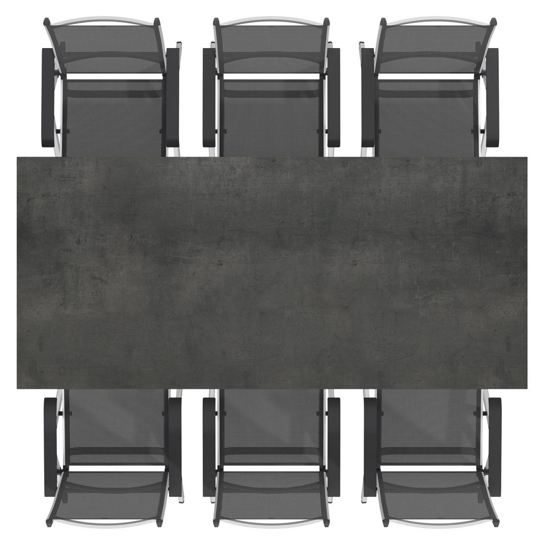 Kettler Basic Plus Gartenmöbel-Set L verstellbar (6 Plätze) Tisch 220x100cm