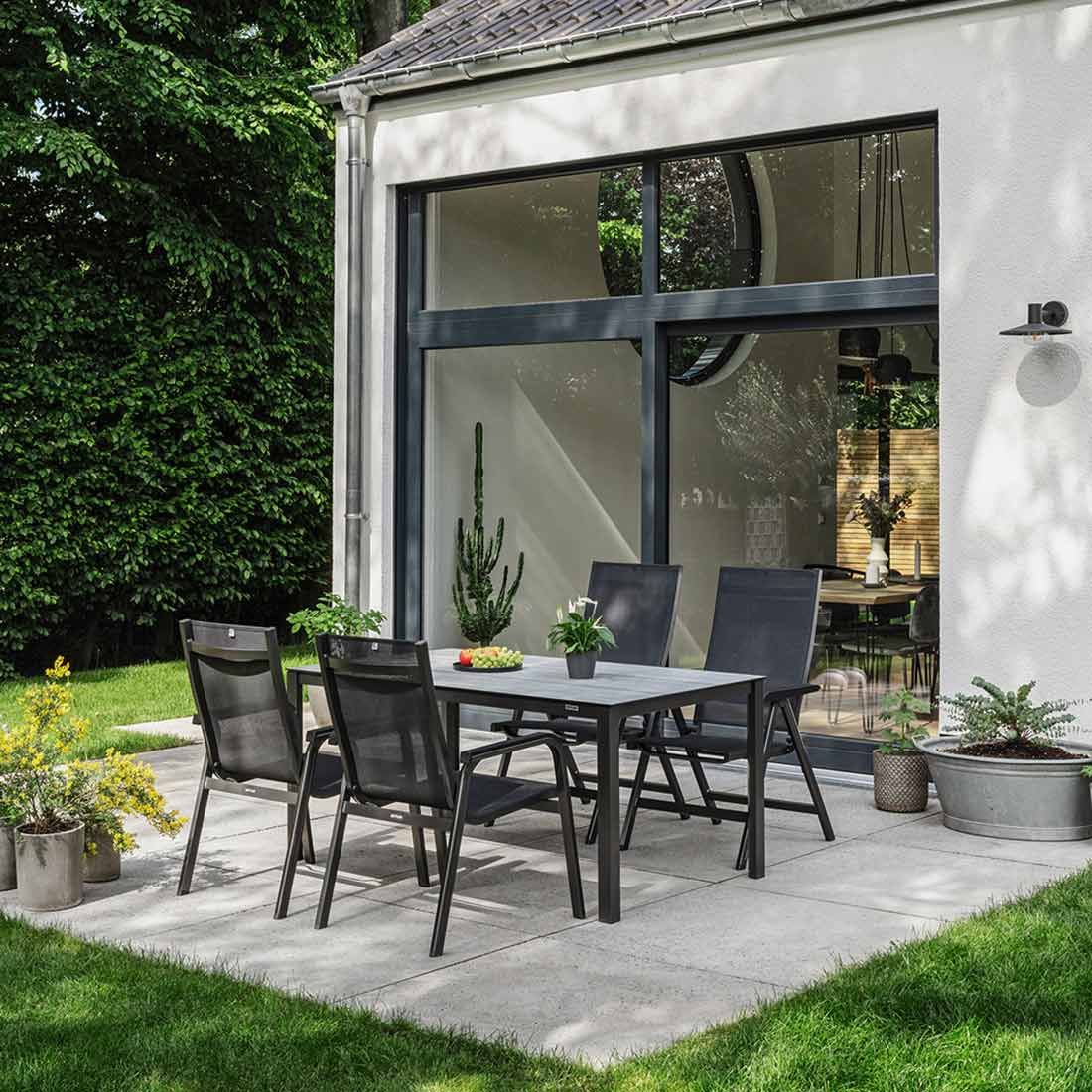 Kettler Basic+ Premium Gartenmöbel-Set 5-tlg. Tisch 160x95cm