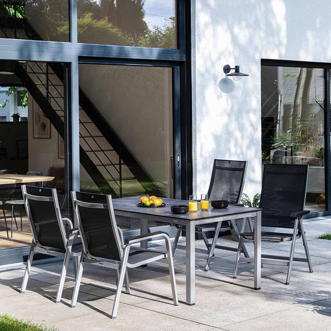 Kettler Basic+ Premium Gartenmöbel-Set 5-tlg. Tisch 160x95cm