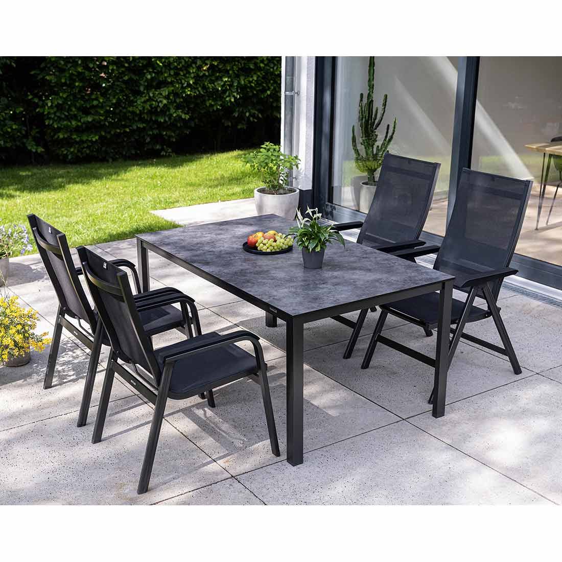 Kettler Basic+ Premium Gartenmöbel-Set 5-tlg. Tisch 160x95cm