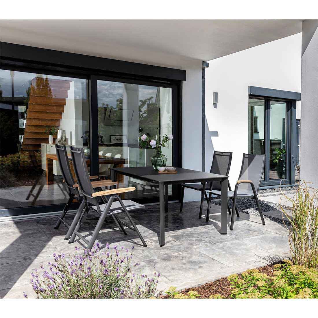 Kettler Cirrus Gartenmöbelset 5-tlg. mit Tisch 140x80 cm