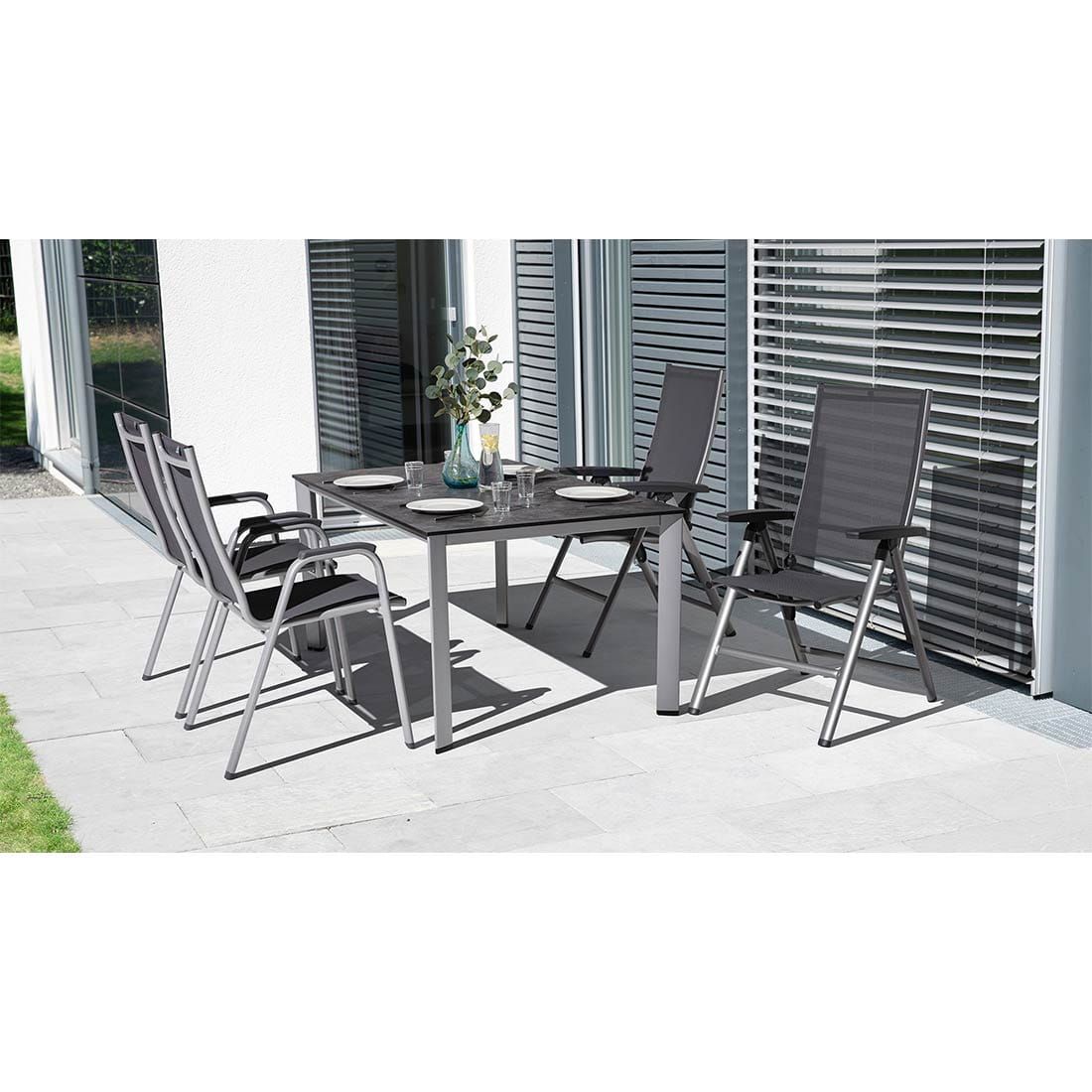 Kettler Cirrus Silver Line Klappsessel Aluminium/Outdoorgewebe