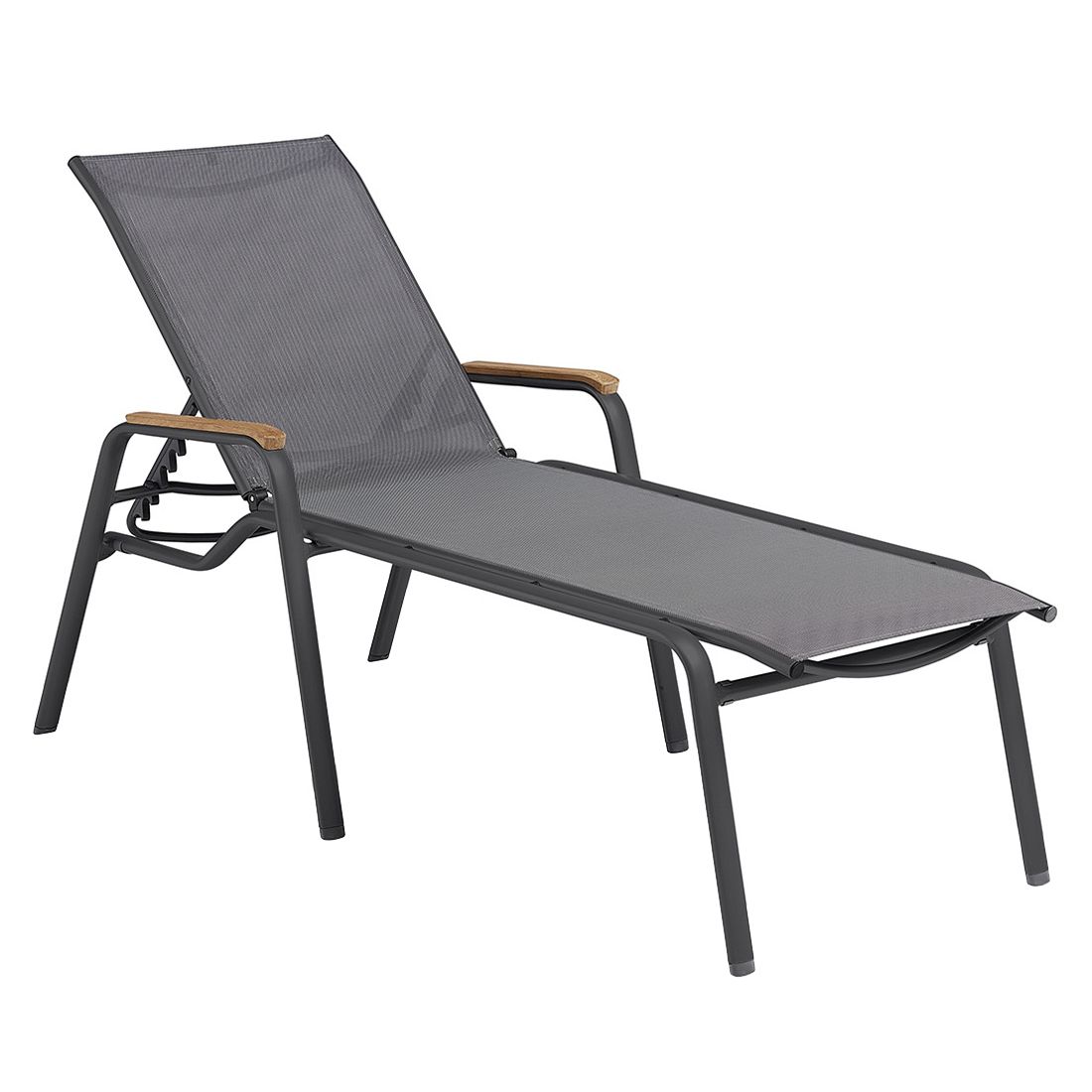 Kettler Cirrus Silver-Line Gartenliege verstellbar Aluminium/Outdoorgewebe