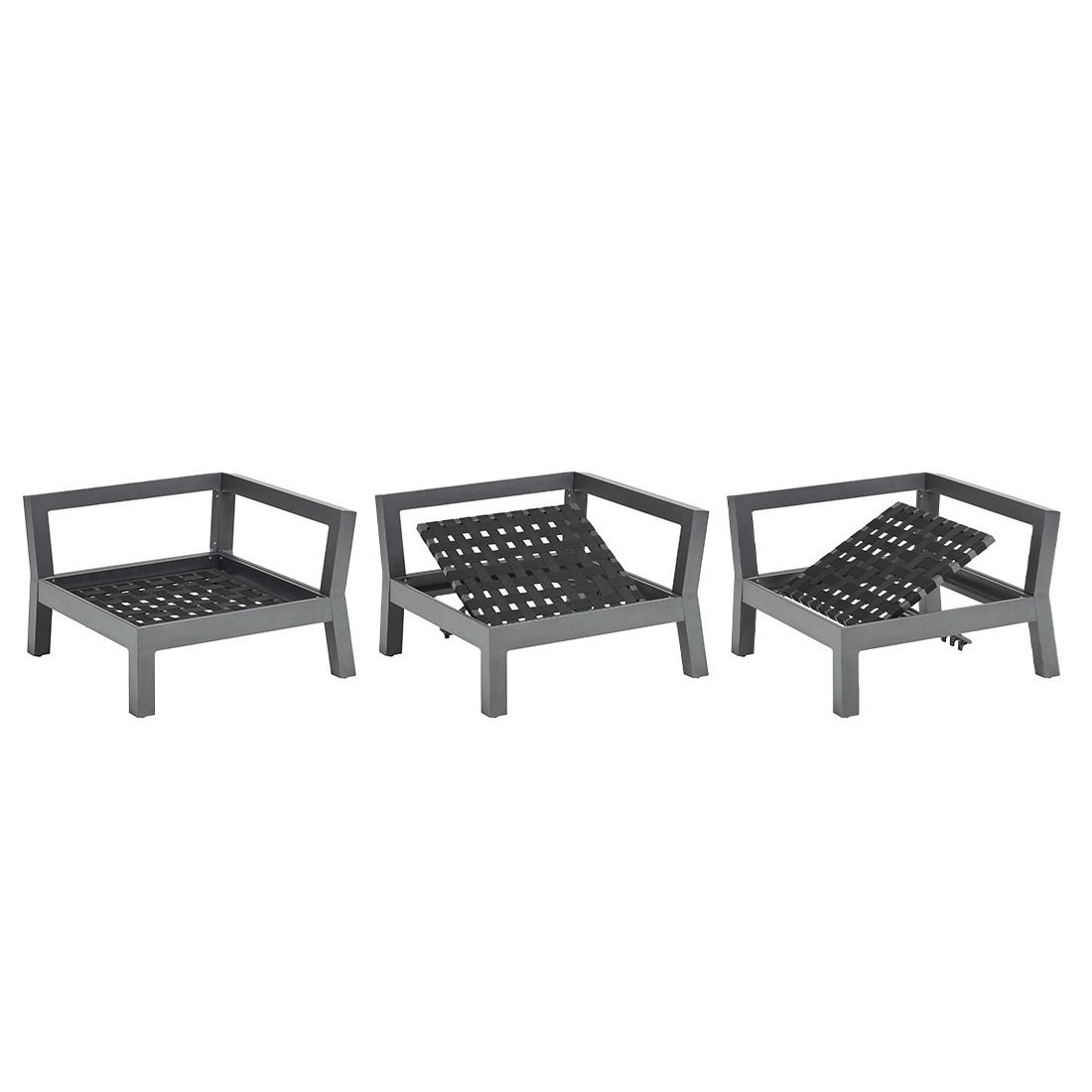 Kettler Comfort Eck-/Endmodul Aluminium/Agora