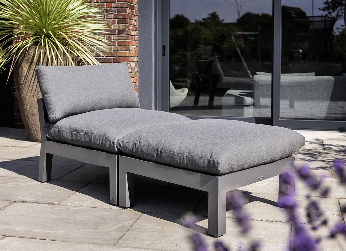 Kettler Comfort Hocker Aluminium/Agora