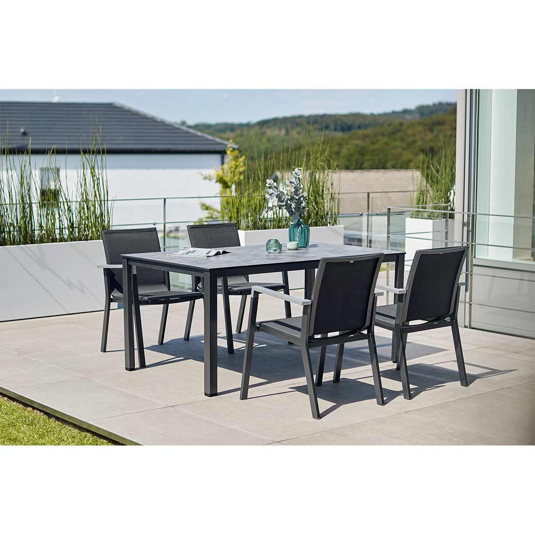 Kettler Cubic Gartentisch-Gestell 220x95 cm Aluminium