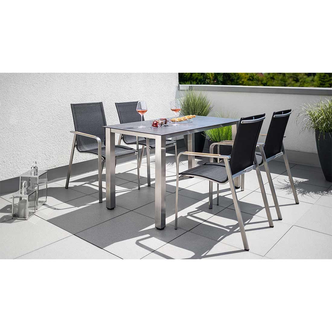 Kettler Dekton Gartentisch-Platte 220x95cm Keramik-Glas-Quarz