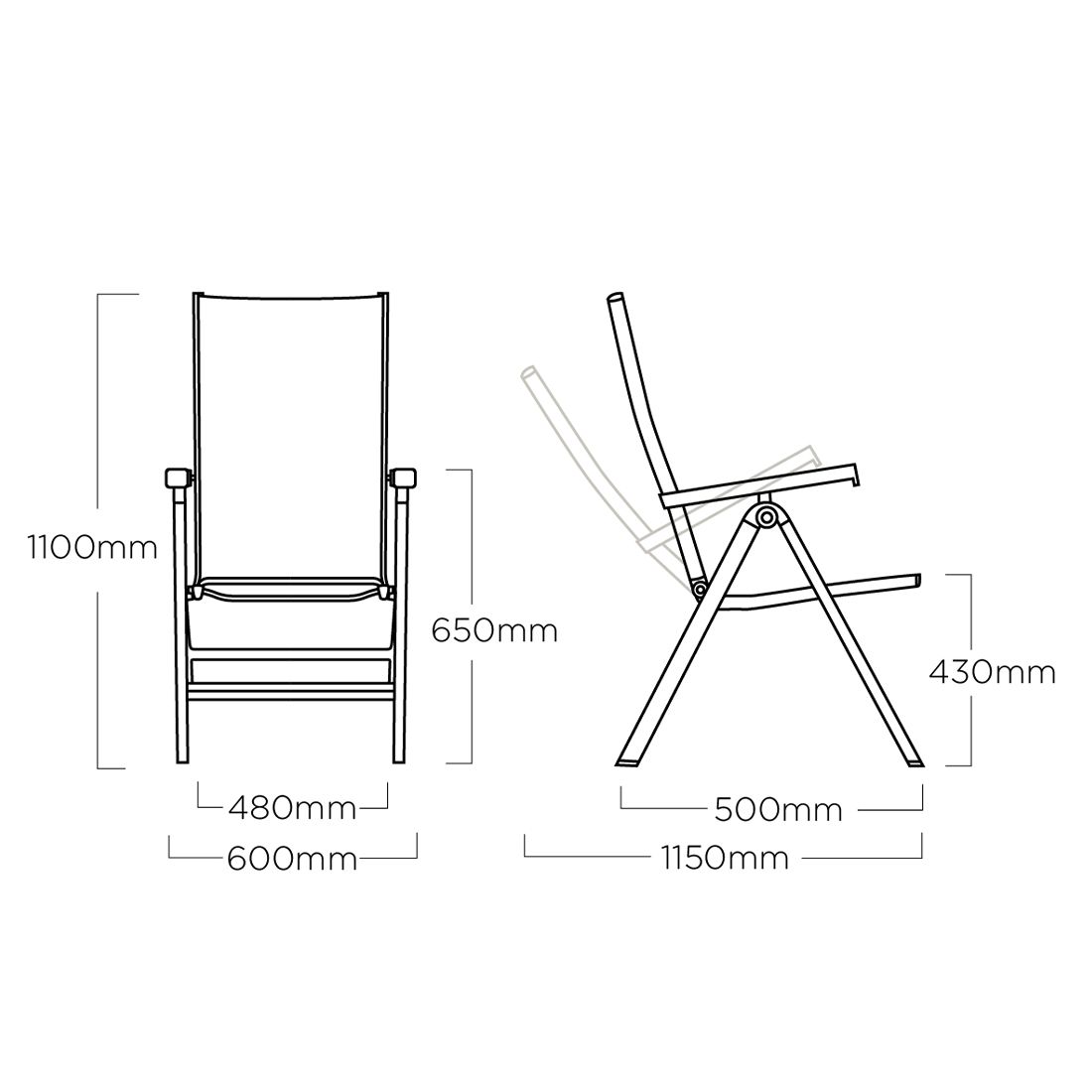 Kettler Diamond Gartenmöbel-Set 5-tlg. Tisch 160x95cm