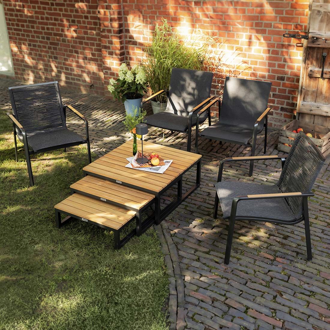 Kettler Diamond Loungesessel Aluminium/Sunbrella