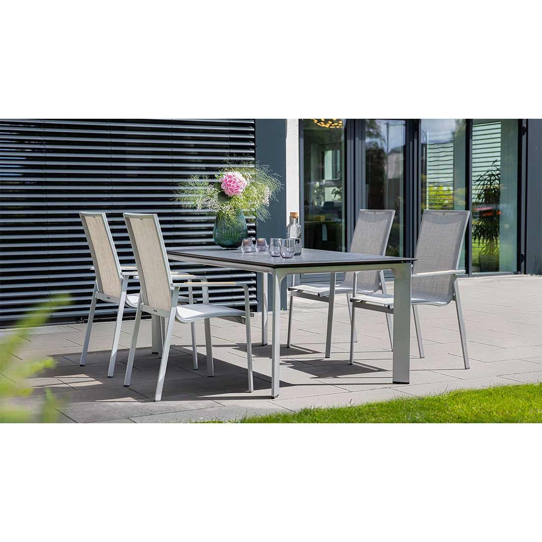 Kettler Diamond Gartentisch-Gestell 180x95cm Aluminium