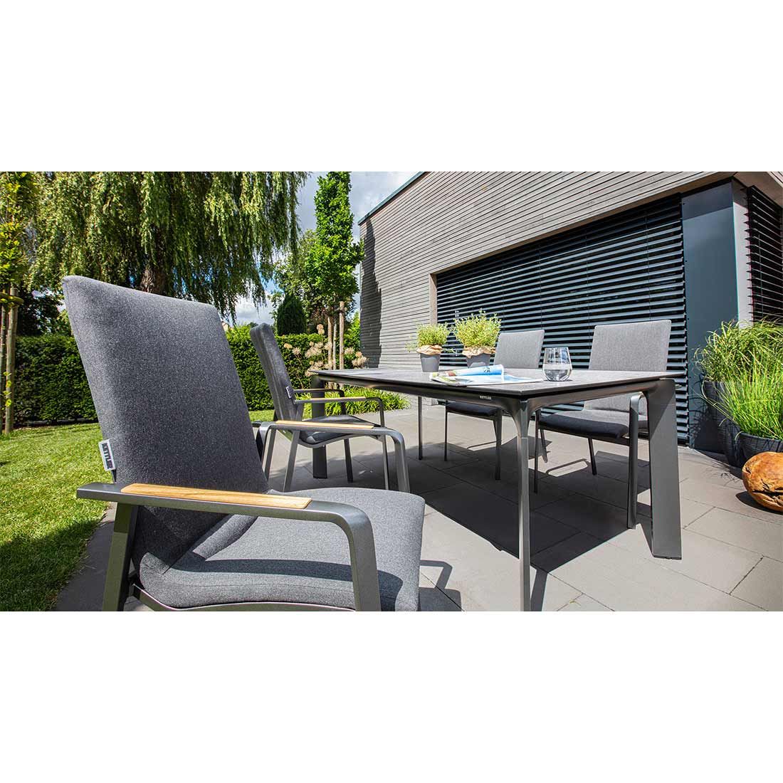 Kettler Diamond Gartentisch-Gestell 180x95cm Aluminium