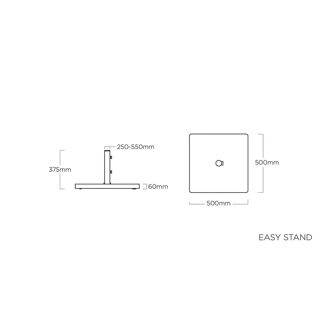 Kettler Easy Stand Schirmständer 40kg Granit