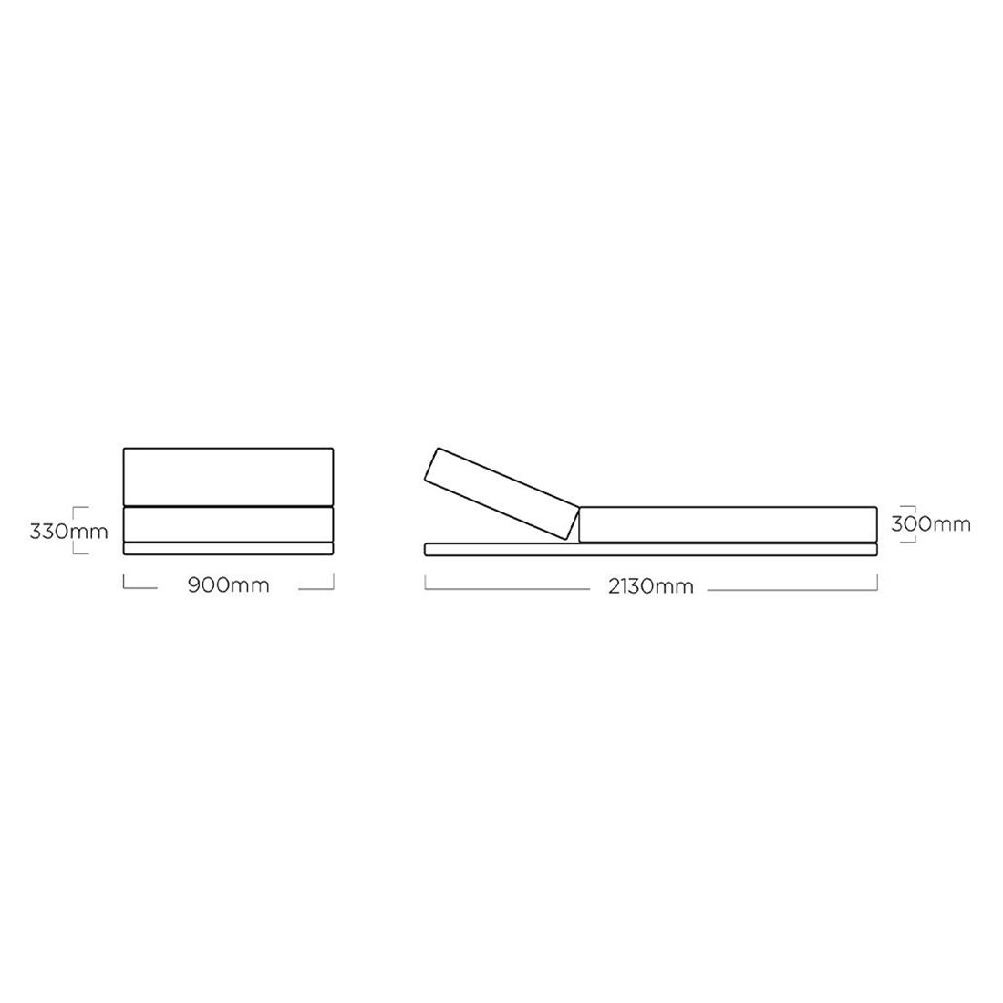 Kettler Ego Gartenliege verstellbar 213x90x33cm Sunbrella