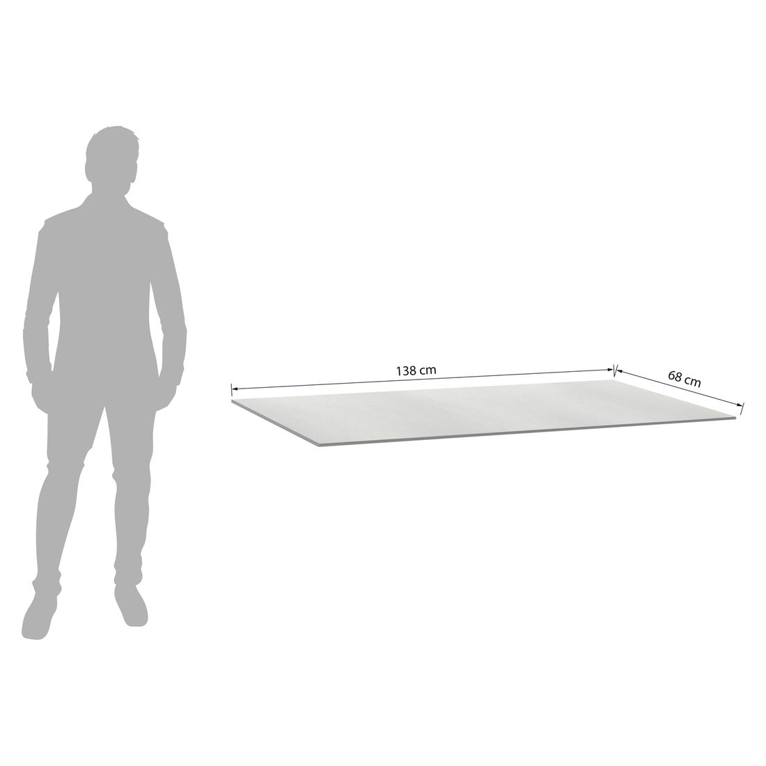 Kettler Gartentisch-Platte 138x68cm HPL