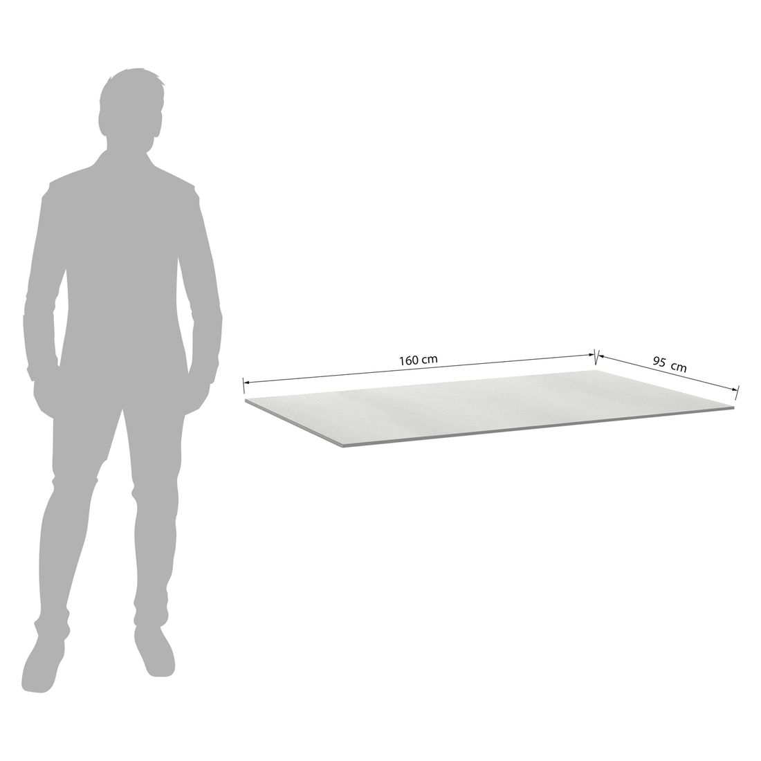 Kettler Gartentisch-Platte 160x95cm HPL