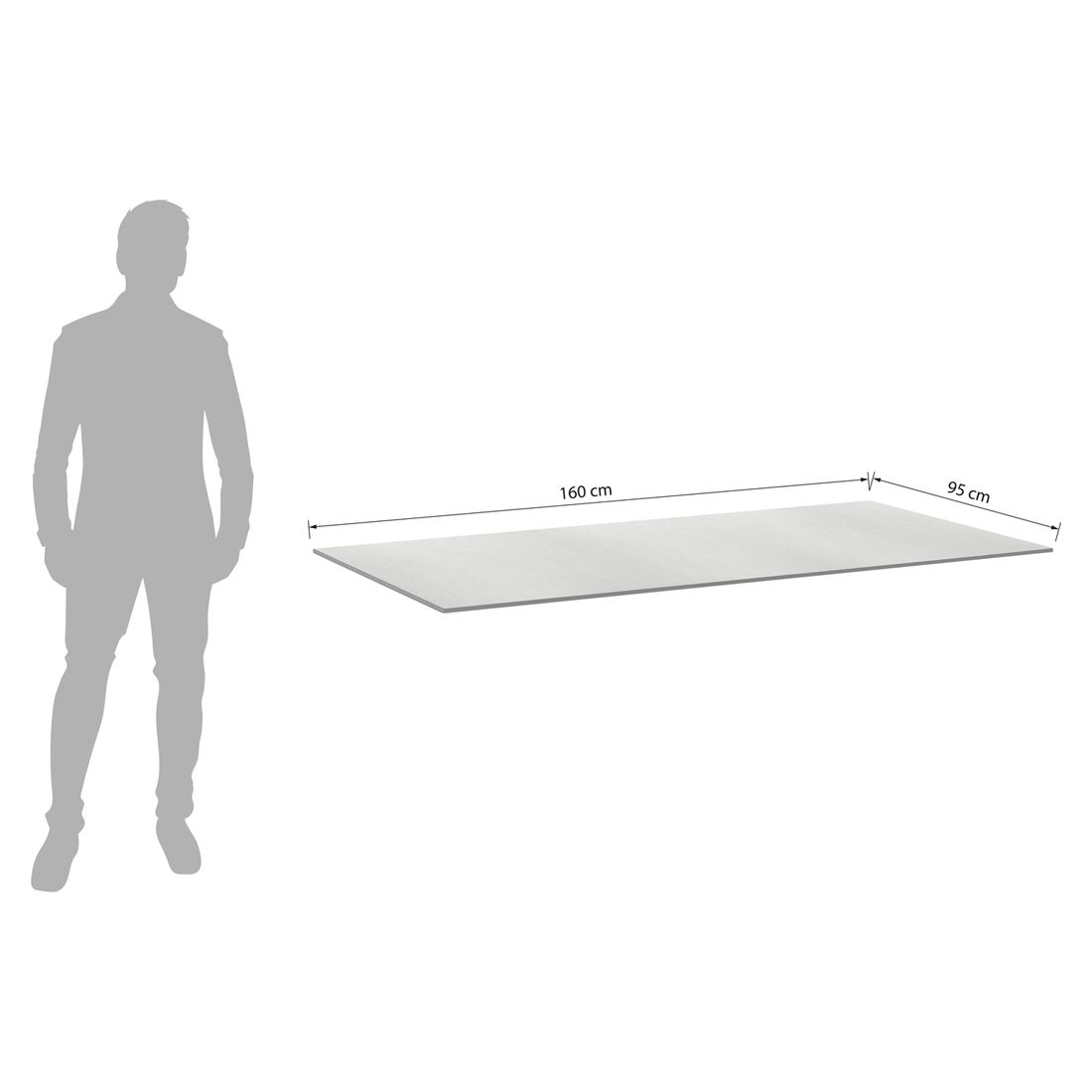 Kettler Gartentisch-Platte 180x95cm HPL