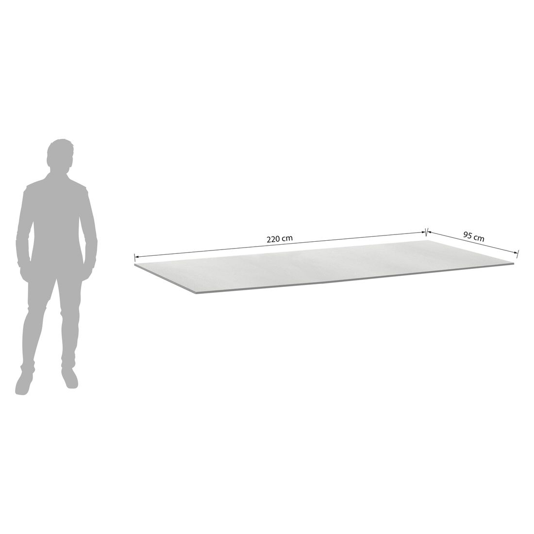 Kettler Gartentisch-Platte 220x95cm HPL