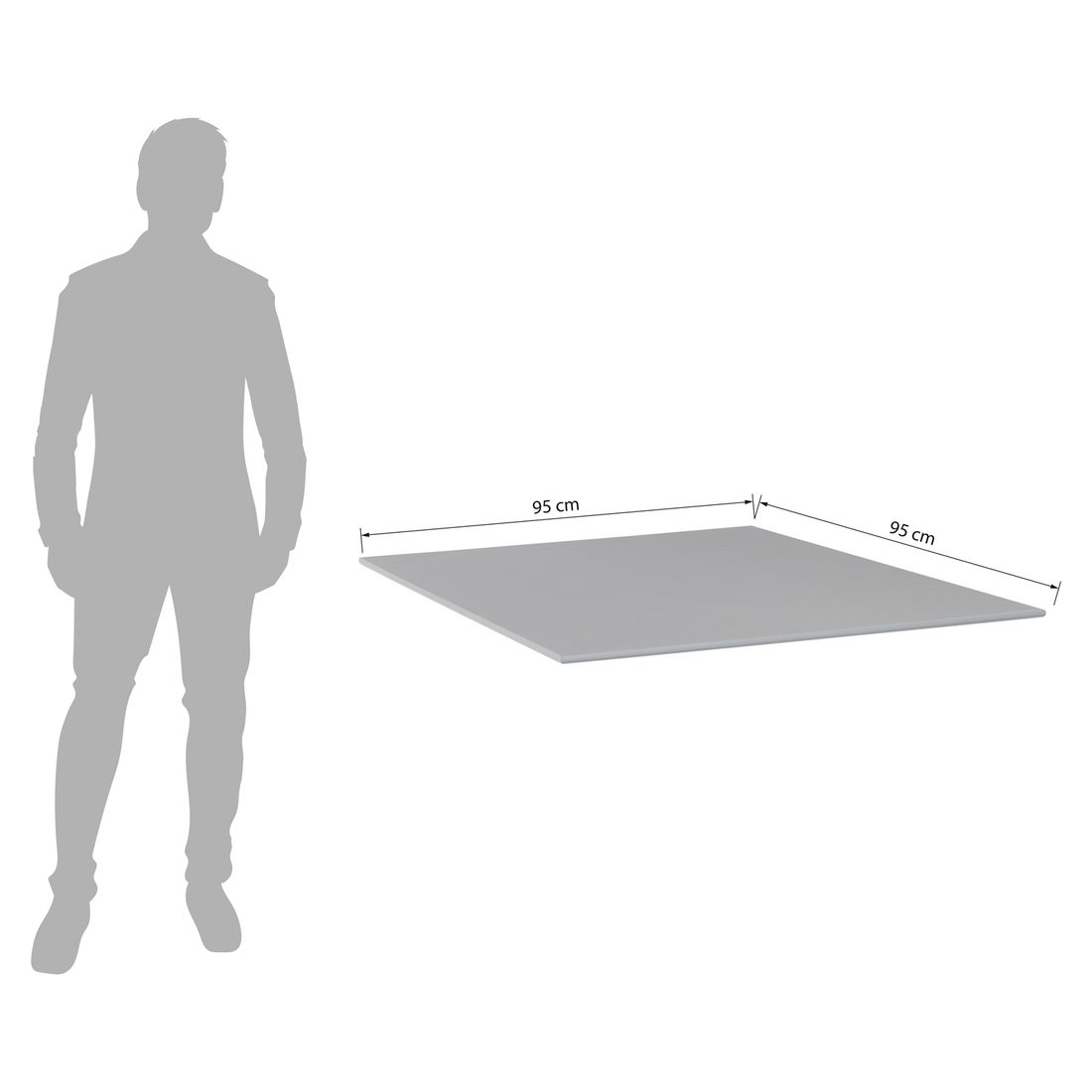Kettler Gartentisch-Platte 95x95cm HPL