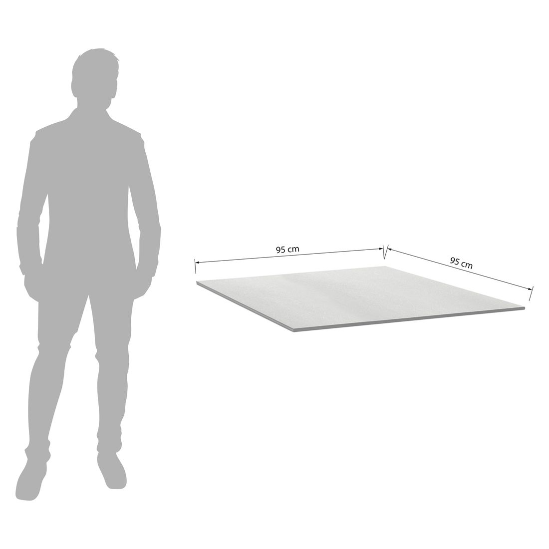 Kettler Gartentisch-Platte 95x95cm HPL