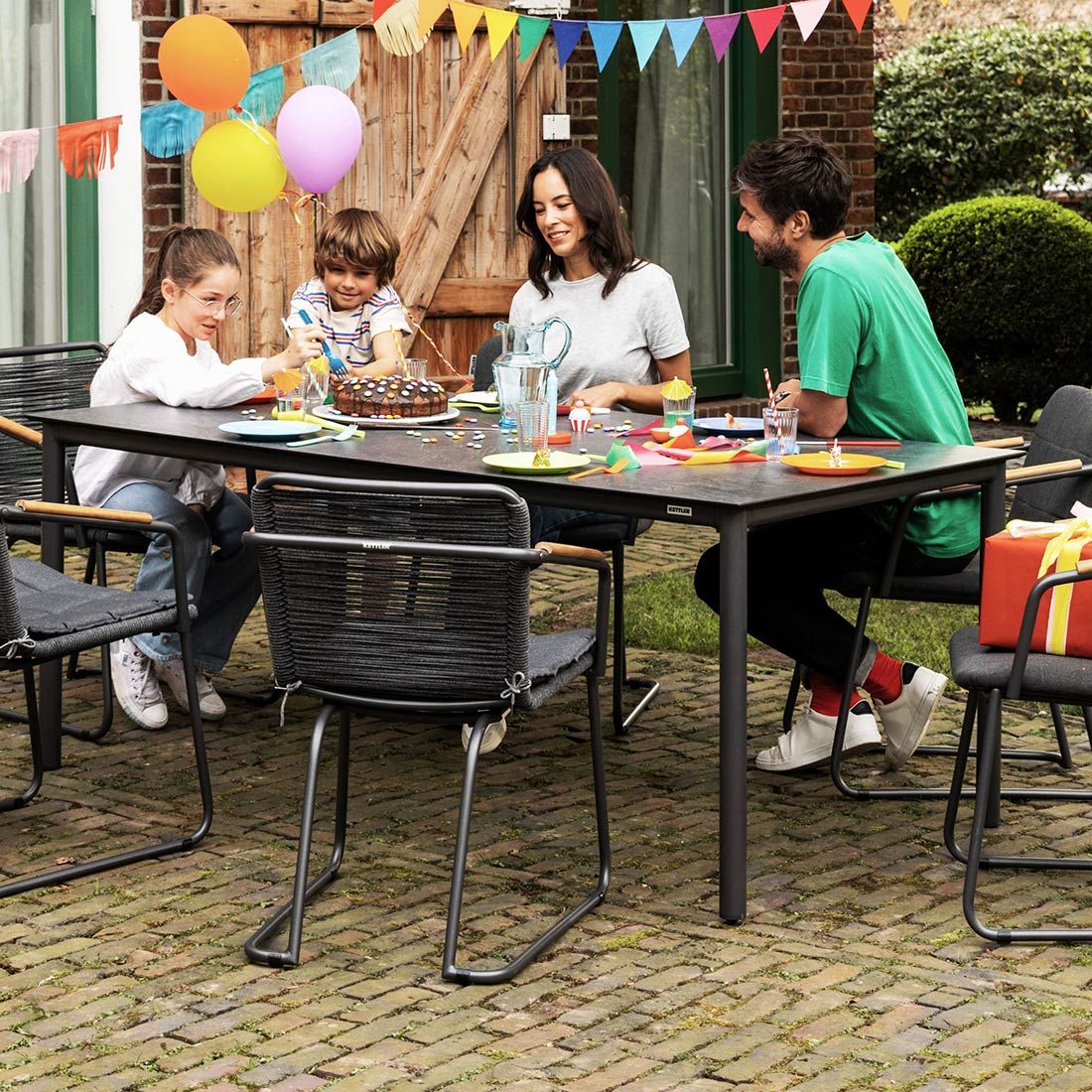 Kettler Gentle Gartentisch-Gestell 180x95cm Aluminium