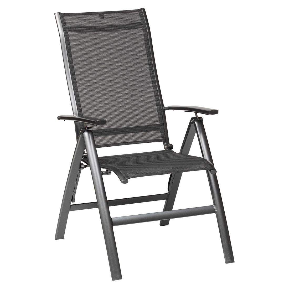 Kettler Legato Curve Silver-Line Klappsessel verstellbar Aluminium/Outdoorgewebe