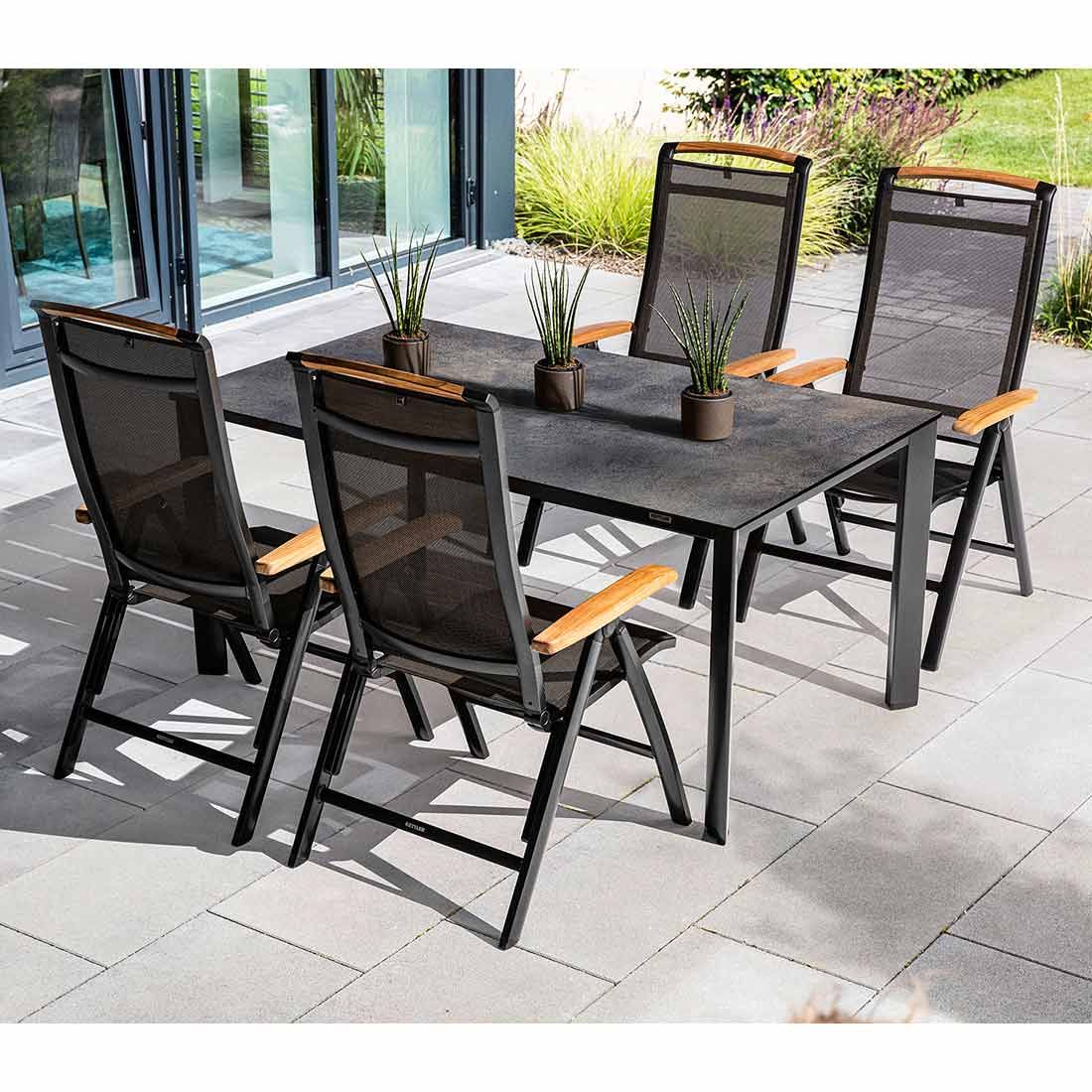 Kettler Memphis Gartenmöbel-Set M (4 Plätze) Tisch 160x95cm