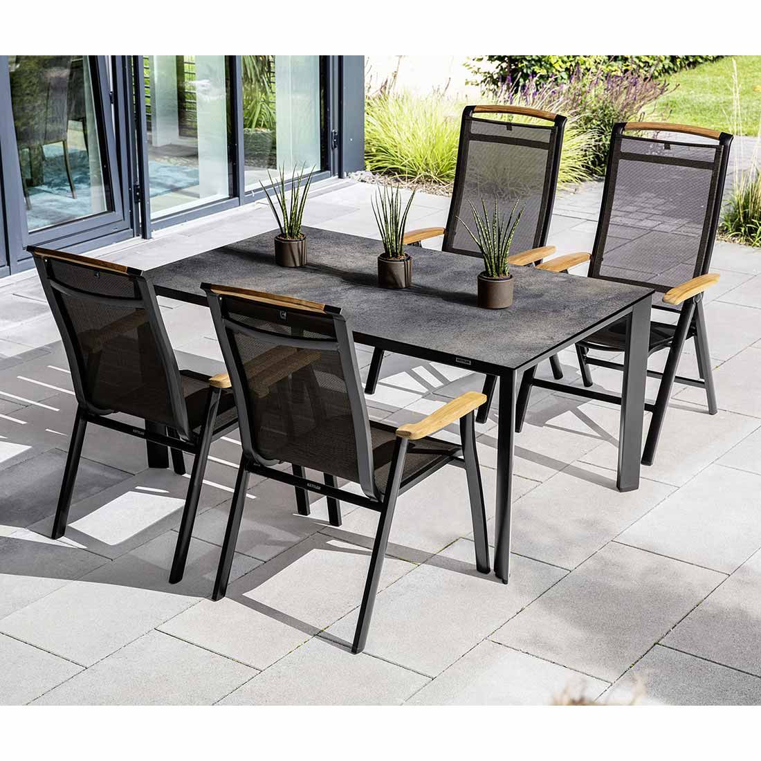 Kettler Memphis Gartenmöbel-Set 5-tlg. Tisch 160x95cm