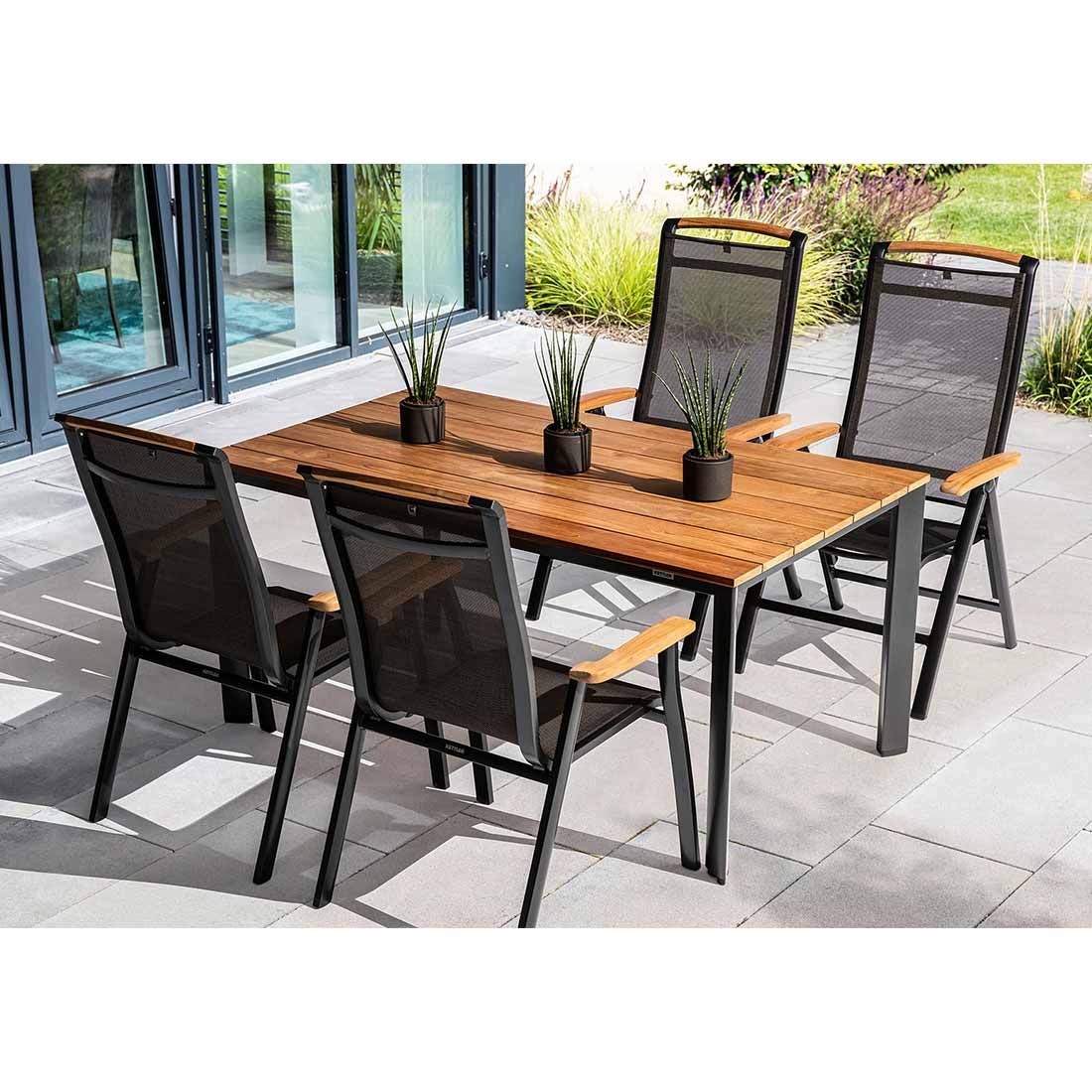 Kettler Memphis Gartenmöbel-Set M (4 Plätze) Tisch 160x95cm