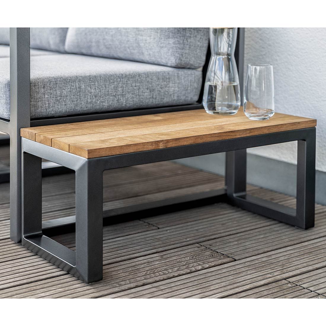 Kettler Ocean Skid Beistelltisch Aluminium/Teak