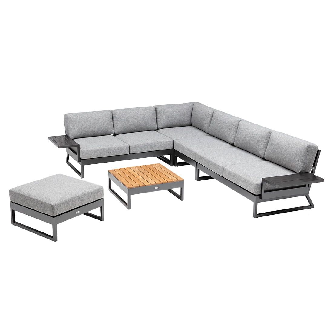 Kettler Ocean Skid Platform Ecklounge inkl. Loungetisch Aluminium/Olefin