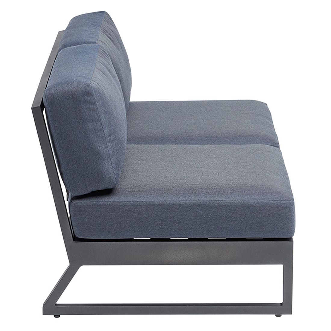 Kettler Ocean Skid Platform 2-Sitzersofa Aluminium/Agora