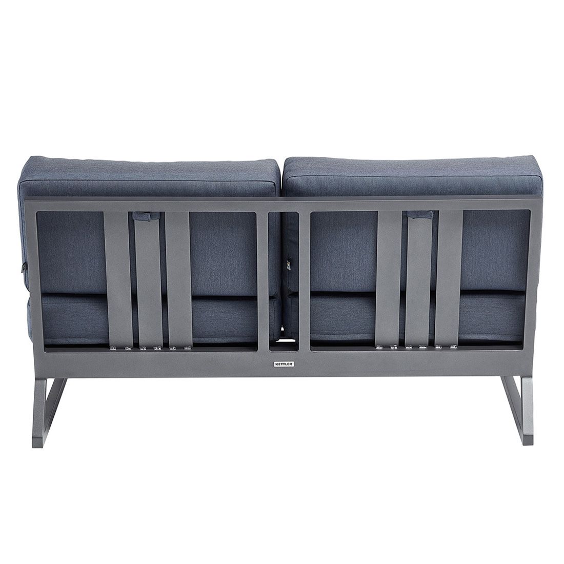 Kettler Ocean Skid Platform 2-Sitzersofa Aluminium/Agora